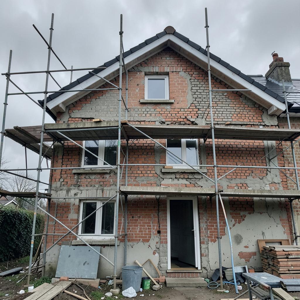 Aangeleverde projectfoto van een gevelrenovatie